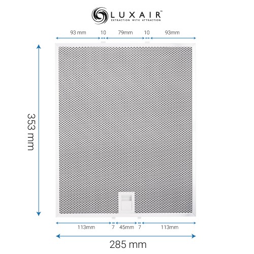 Metal Grease Filter 353mm x 285mm