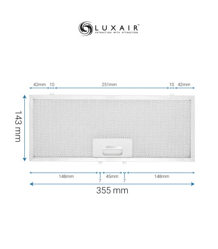 Metal Grease Filter 355mm x 143mm