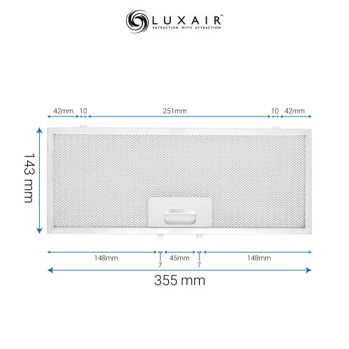 Metal Grease Filter 355mm x 143mm
