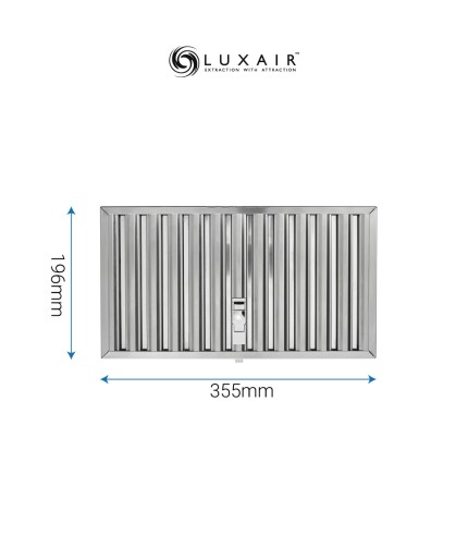 Metal Grease Filter 355mm x 196mm Baffle Filter