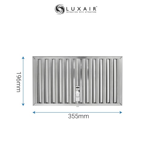 Metal Grease Filter 355mm x 196mm Baffle Filter