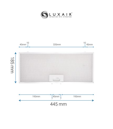 Metal Grease Filter 445mm x 185mm