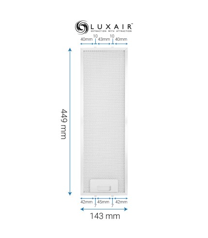 Metal Grease Filter 449mm x 143mm
