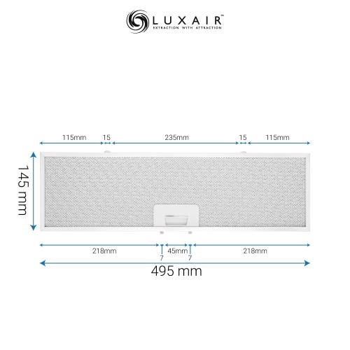 Metal Grease Filter 495mm x 145mm