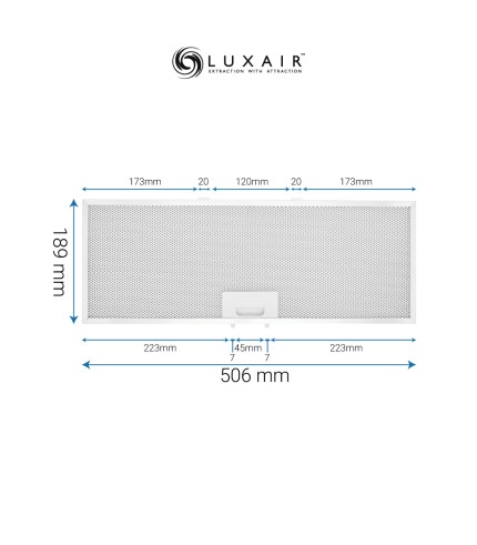 Metal Grease Filter 506mm x 189mm