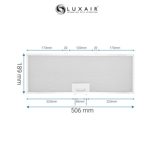 Metal Grease Filter 506mm x 189mm